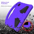 thumbnail image 7 of Kids Case for iPad Air 11 Inch 2024 / iPad Pro 11 Inch 5th Generation 2024 with Kickstand/Handle Stand Lightweight Soft EVA Foam Shockproof Silicone Cover Boy Girl, Purple, 7 of 7