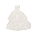 thumbnail image 4 of Vestido de novia de muñeca, ropa de vestido de princesa, ropa de fiesta, ropa de muñeca para muñeca de 12 pulgadas, 4 of 9