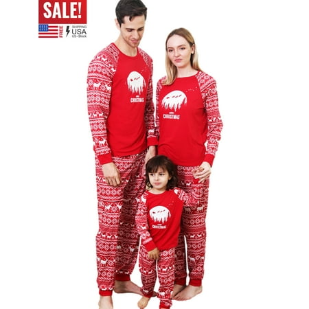 

Family Matching Christmas Pajamas Women Jammies Men Sleepwear Outfits Holiday Sleepwear Parent-Child Clothes Set