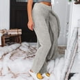 thumbnail image 5 of Nafuu Females Thermal Underwear Pants Casual Sweat Elastic High Waist Solid Color Full Length Winter Classic Vacation Thermal Wear, 5 of 7