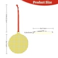 thumbnail image 3 of Pofeuu Yellow Checkboard Print Christmas Decorations Christmas Ornaments Round Acrylic Flat Hanging Pendant Xmas Hanging Decoration-Round Shape, 3 of 7