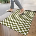 thumbnail image 4 of Olive Green and White Checkerboard Pattern Door Rugs,Washable Non Slip Door Mats Indoor,Decorative Door Mats,Entry Mat Indoor for Entrance,Bedroom,Kitchen,Bathroom,17"x30", 4 of 6