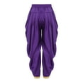 thumbnail image 5 of renvena Boys Satin Dhoti Pants Casual Baggy Trousers for Halloween Theme Party Purple 16, 5 of 7