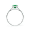thumbnail image 2 of ANGARA Natural Emerald Twist Rope Split Shank Ring in 14K White Gold for Women (Size-6mm) | May Birthstone, Birthday, Anniversary, Jewelry Gift for Women | Natural Emerald Ring, 2 of 10