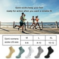 thumbnail image 6 of 5 Pairs Ankle Socks Womens Athletic Thick Cushioned Running Hiking Low Cut, 6 of 6