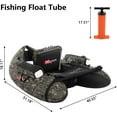 thumbnail image 2 of Matladin Inflatable Fishing Float Tube, Float Tubes for Fishing w/Rod Holder | Fish Ruler | Pump | Carry Bag | Adjustable Straps| Storage Pockets, 350LBS Capacity Fly Fishing Belly Boat, 2 of 9