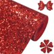 thumbnail image 2 of Greatdiy Rollo de tela con purpurina gruesa de color rojo brillante, 12.0 x 52.0 in, piel sintética de color sólido brillante para Cricut, pendientes, llaveros (17032#5), 2 of 4