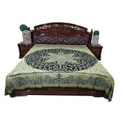 Mogul Luxury Moroccan Bedding Pashmina Blanket Throw Cashmere Jamavar Bedspreads