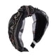 thumbnail image 3 of Jumpingount Diademas para el cabello con lazo, diadema con nudo torcido, diadema bordada con cuentas brillantes, turbante ancho ajustable, accesorios para Accesorio para el cabello Cuenta beige Jumpingount AP010012-05B, 3 of 6
