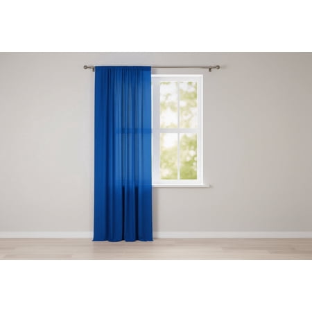 Solid Poplin Window Curtain or Photography Backdrop 58 Wide - Royal Blue