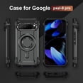 thumbnail image 2 of for Google Pixel 9 Pro XL Case Magnetic with Camera Ring Kickstand, Slim Shockproof Military Protecive Wireless Charging Phone Cover Case Compatible with Google Pixel 9 Pro XL, Gray, 2 of 8