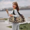 thumbnail image 6 of Kdxio Fashion Hippie Girl Travel Duffel Bag Gym Bag Weekender Travel Bag Gym Bag for Women &Men Airplane Travel Essentials for Flying, 6 of 7