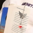 thumbnail image 2 of Marcador de plumas de Metal, regalo de cumpleaños, mujeres, maestras y día de la madre, marca de libro de mariposa para lectores bibliotecarios amantes de los libros oso de fresa  Hogar, 2 of 5