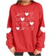 thumbnail image 5 of Xuyuer Valentines Sweatshirts for Women Heart Print Graphic Valentine Sweatshirts Casual Tops, 5 of 9