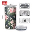 thumbnail image 4 of 20oz Coffee Tumblers Pioneer Flower Stainless Steel Vacuum Insulated Travel Tumbler Coffee Cups Mug with Lid and Straw with Cleaning Brush for Cold & Hot Drinks, 4 of 5