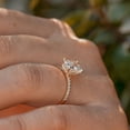 thumbnail image 2 of Cora Jewellery 2.5CT Radiant Moissanite Hidden Halo Engagement Ring For Women, 18K Rose Gold, 2 of 5
