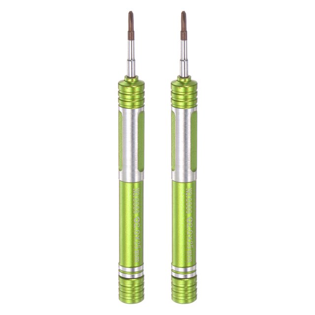2uds Aluminio Precisión Destornillador 2mm Phillips Magnética Cabeza Manual Bolígrafo Forma Destornillador para Teléfono Reloj Lentes Electrónica Reparación