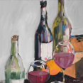 thumbnail image 3 of Slivka, Jane 12x12 Black Modern Framed Museum Art Print Titled - Red Wine Tasting, 3 of 5
