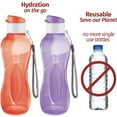 MILTON 6Pc Reusable Water Bottles Bulk Pack 12 Oz Plastic Bottles with