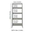thumbnail image 3 of Madesa Modern 5-Tier Ladder Shelf Pantry Storage Space 24 Inch Wooden Free Standing Bookshelf Utility Shelves for Home Office Study Room and Kitchen  - Grey, 3 of 5