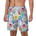 thumbnail image 2 of Uemuo Cactus1 Pattern Mens Swim Trunks Quick Dry Board Shorts with Mesh Lining, Stretch Beach Shorts Quick Dry No-Chafing Board Shorts-Medium, 2 of 9