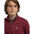 thumbnail image 3 of U.S. Polo Assn. Boys Quarter Zip Fleece Mock Neck Pullover, Sizes 4-18, 3 of 4