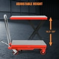 thumbnail image 6 of EastVita Lift Table Cart,500lbs Capacity,28.5" Lifting Height,Manual Single Scissor,4 Wheels,Non-Slip Pad,Red, 6 of 7