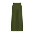 thumbnail image 5 of FAIWAD Women's Cotton Linen Wide Leg Pants Flowy Casual Palazzo Pants Summer Boho Beach Trousers with Pockets, 5 of 6