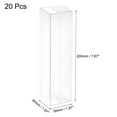 thumbnail image 2 of Uxcell Plastic Retail Boxes 50x50x200mm with Protective Film Clear for Candy 20 Pack, 2 of 4