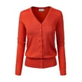 thumbnail image 1 of Made by Olivia Women's Classic Button Down Long Sleeve V-Neck Soft Knit Sweater Cardigan, 1 of 7
