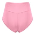 thumbnail image 5 of Alvivi Women's Booty Shorts High Waist Yoga Gym Workout Booty Dance Hot Pants Bikini Bottom Pink XL, 5 of 7