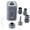 Gray, variant on Portable Inflatable Pump - Cordless Electric Balloon Air Pump, Rechargeable Mini Inflator Deflator with LED Camping Lantern for Camping, Inflatable Pool, Air Mattress and Swimming Ring