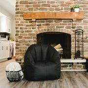 Big Joe Joey Bean Bag Chair for Kids/Teens, 2.5 ft Smartmax Lounge Chair, Easy-Clean & Lightweight, Black