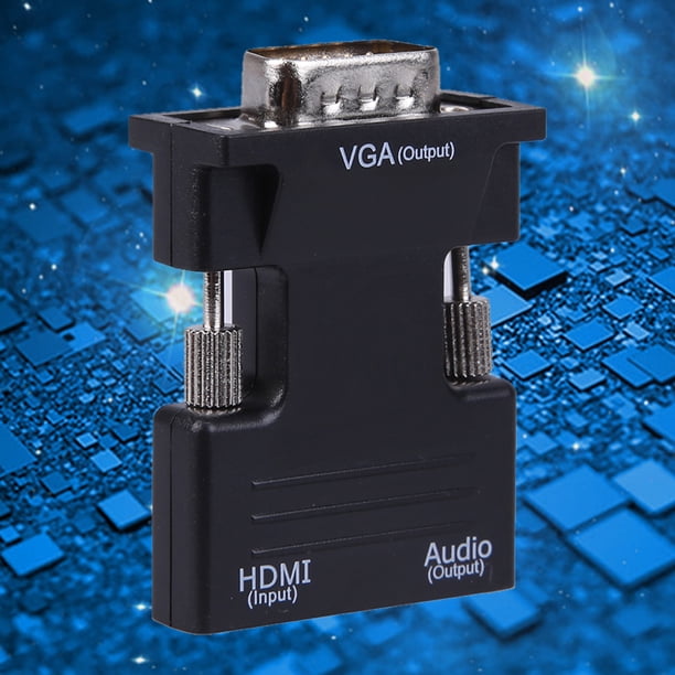 Adaptador de audio convertidor a VGA compatible con HDMI con soporte de señal 1080P Hugtrwg Para estrenar
