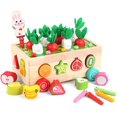 thumbnail image 1 of Juguetes educativos de madera Montessori para niños pequeños de 2 a 3 a 4 años, juguetes de clasificación de formas, regalos para niños de 2 a 4 años, juego de habilidades motoras finas de aprendizaj, 1 of 5