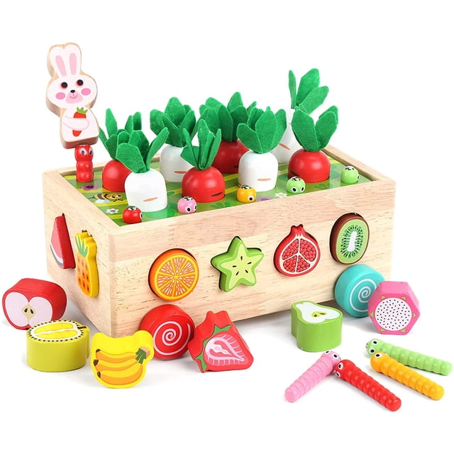 Juguetes educativos de madera Montessori para niños pequeños de 2 a 3 a 4 años, juguetes de clasificación de formas, regalos para niños de 2 a 4 años, juego de habilidades motoras finas de aprendizaj