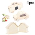 thumbnail image 2 of 4PCS Coin Bank DIY Blank Painting House Car Design Coin Saver Piggy Bank for Kid, 2 of 10