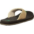 thumbnail image 4 of Men's Sanuk Fault Line Thong Sandal Tan/Brown Synthetic Nubuck 12 M, 4 of 6