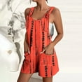 thumbnail image 1 of Aqestyerly Women's Printed Sleeveless Romper, Polyester, Medium, 1 of 6