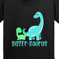thumbnail image 4 of Inktastic Sister-saurus Cute Brontosaurus Family Youth T-Shirt, 4 of 5