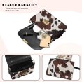 thumbnail image 4 of Pzuqiu Cow Print Women Leather Crossbody Bag Versatile Practical Leather Quilted Shoulder Bag with Chain Strap Craftsmanship Minimalist Casual for Teen Girls-Women, 4 of 7