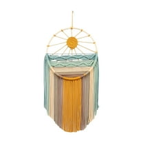 LAMIRO Macrame Wall Hanging - Boho Macrame Wall Decor,Sun Wall Art Dream Catcher Hand Woven Wall Art Boho Colorful Sun Tapestry for Bedroom Living Room Backdrop