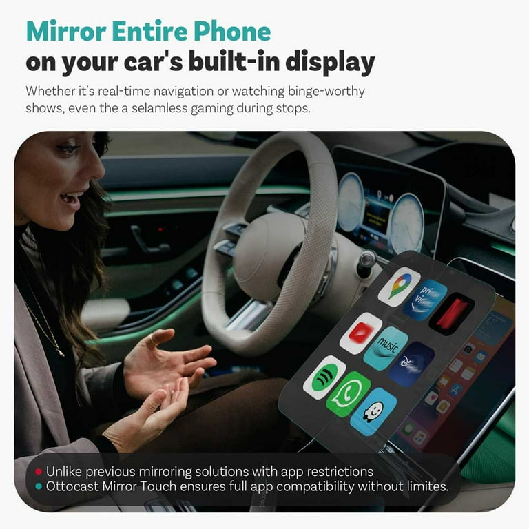 【美品・付属品完備】Ottocast MirrorTouch CarPlay Ottocast Mirror Touch Wireless CarPlay Adapter That Lets