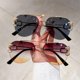 thumbnail image 4 of Gafas de sol de doble haz con cabeza de leopardo sin marco para hombres y mujeres, gafas de sol personalizadas, modernas y combinables con todo, resistentes a los rayos UV, 4 of 6