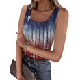 thumbnail image 2 of Womens 250 Years Anniversary Tank Tops Crew Neck Sleeveless Blouse Summer Flag Graphic Tanks 1776-2026 Tops, 2 of 5