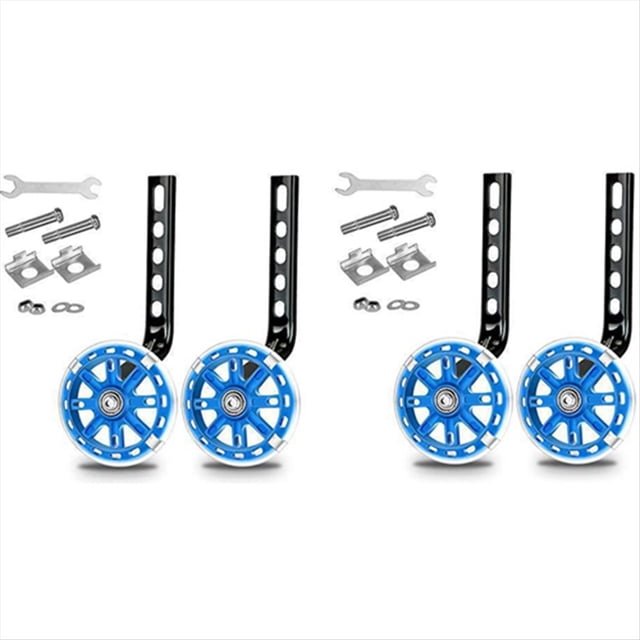 Kit de Soporte para Rueda de Entrenamiento de Bicicleta para NiñOs de 12/14/16/18/20 Pulgadas, Color Azul
