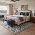 thumbnail image 6 of GENIMO 5'x7' Area Rug for Living Room, Washable Non Slip Soft Boho Geometric Rug for Bedroom Dining Room Home Office, Ivory Navy, 6 of 7
