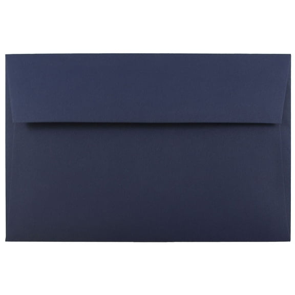 JAM Paper A10 Envelopes, 6 x 9 1/2, Navy Blue, 50 per Pack