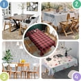 thumbnail image 5 of Red and White Checkered Pattern Rectangle Tablecloth 60"x102",Waterproof Polyester Rectangle Table Cloth, Wipeable Spillproof Polyester Tablecloth for Dining, Camping, Indoor and Outdoor, 5 of 6