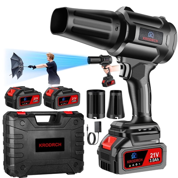 Soplador de hojas inalámbrico eléctrico Krodrch 30000RPM 6.0Ah
